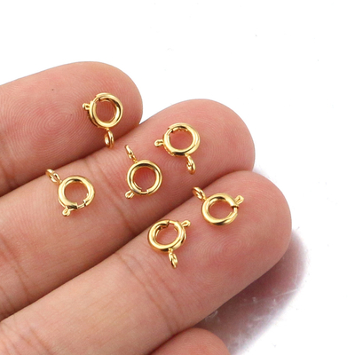 18K 금으로 접힌 스프링 클래스 수제 DIY 액세서리 925 스털링 실버 보석