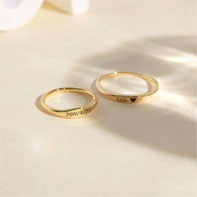 Engagement Stacking Rings in 925 Sterling Silver Personalized and Elegant Design
