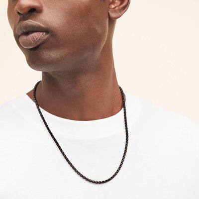 핸드메이드 18K 골드 도금 라운드 박스 체인 목걸이, 빠른 배송 및 맞춤형 로고