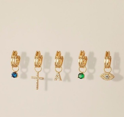 로고 925 및 사용자 정의 미니 18K 금 초기 매력이 925 스터링 은하 개인 Pendant