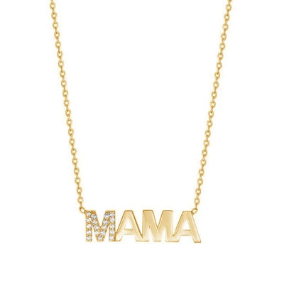 약혼 2022 유니크 MAMA 18K 금 도매 어머니 날 선물 925 스털링 은 목걸이 보석