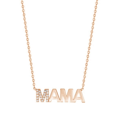 약혼 2022 유니크 MAMA 18K 금 도매 어머니 날 선물 925 스털링 은 목걸이 보석