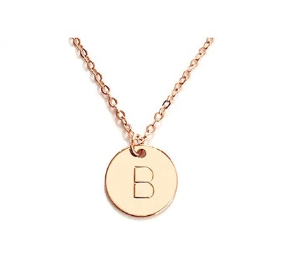 10mm 디스크 스테인리스 스틸 초기 Pendant 45CM + 5CM 스테인리스 스틸 Pendant 목걸이