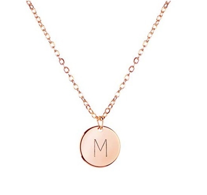10mm 디스크 스테인리스 스틸 초기 Pendant 45CM + 5CM 스테인리스 스틸 Pendant 목걸이
