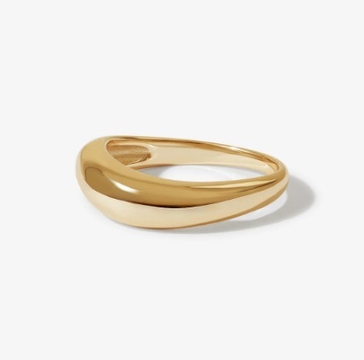 US5-US10 925 스털링 실버 스택블 링 18K 골드 플래팅
