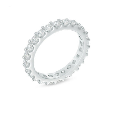 Gold Plated Classic Italian 925 Sterling Silver Eternity Rings for Girls' Accessories
