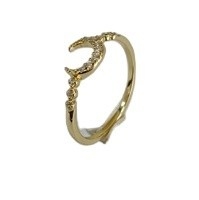 남자 선금 은 925 Custom Moon Ring 14k 18k 24k 금 브라질 2022