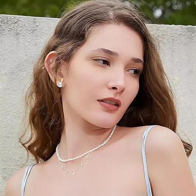 유월절 토끼 진주 귀걸이 섬세한 Zircon Studs 토끼 고구마 귀여운 보석 선물