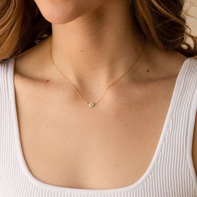 925 스털링 실버 플라워 목걸이 정교한 트렌디 로듐 도금 약혼 웨딩 파티 여자친구를 위한 완벽한 선물