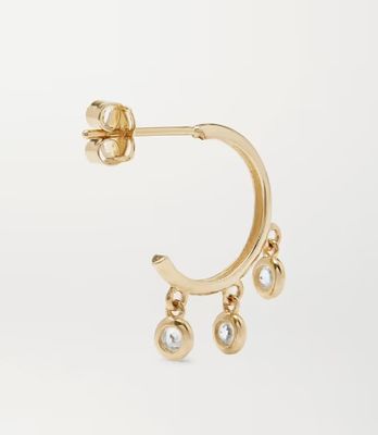 14K 금으로 접힌 청동 허프 귀걸이