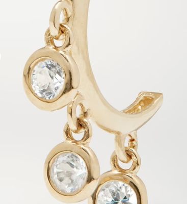 14K 금으로 접힌 청동 허프 귀걸이