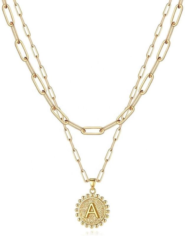 수제 925 스털링 실버 더블 펜던트 페이퍼클립 스태킹 목걸이, 30일 배송