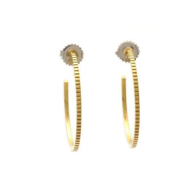 현대 925 스터링 실버 18K 금 호프 귀걸이 고객 로고 30 * 30mm