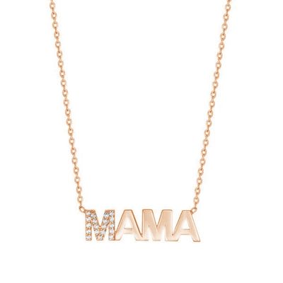 약혼 2022 유니크 MAMA 18K 금 도매 어머니 날 선물 925 스털링 은 목걸이 보석