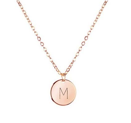 10mm 디스크 스테인리스 스틸 초기 Pendant 45CM + 5CM 스테인리스 스틸 Pendant 목걸이