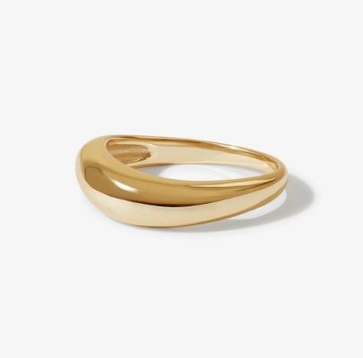 US5-US10 925 스털링 실버 스택블 링 18K 골드 플래팅