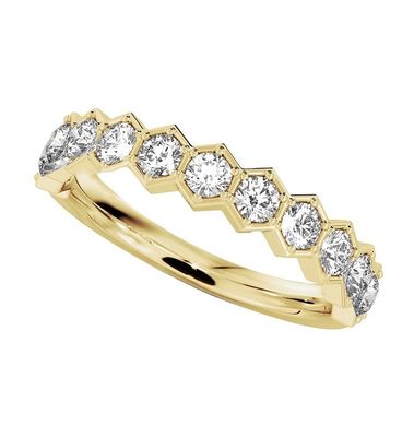 US5-US11 꿀집 결혼 반지 금 925 스털링 은 반지