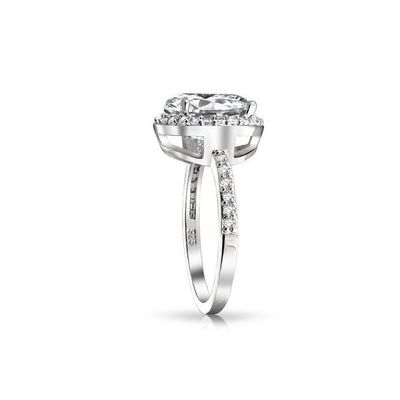 925 스터링 실버 10mm 흰색 CZ 솔리테어 약혼 반지