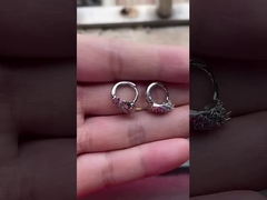 로디움 접착 된 유니콘 다채로운 에나멜 허지 귀걸이 십대용 패션 보석