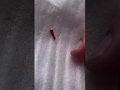 925 스터링 실버 18k 금 분홍색 에나멜 반지 반지 여자 소녀